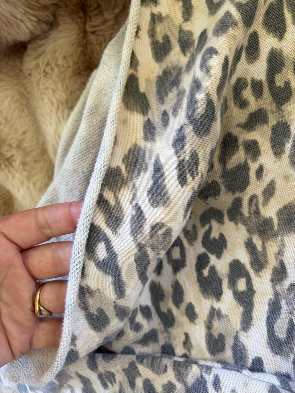 aerie Leopard Print ohSnap-Up Sweatshirt and Trouser in Cake Batter (Set) - Picture 9 of 16